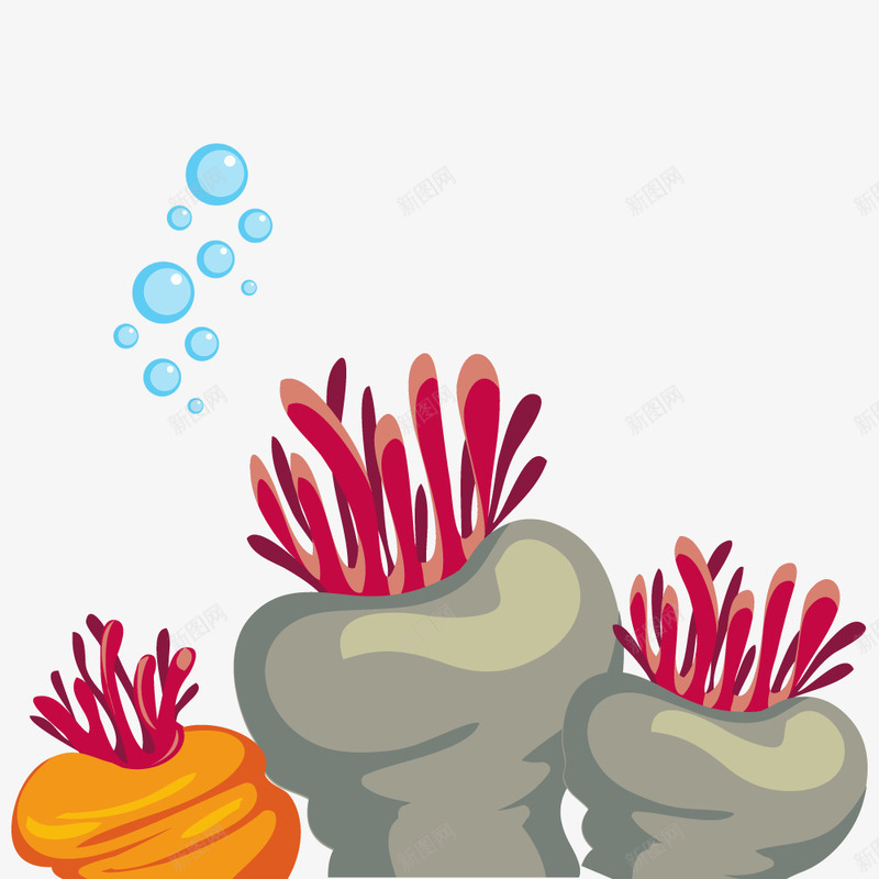 海洋植物水生植物png免抠素材_88icon https://88icon.com 植物 水生植物 水草 泡泡 海洋 海洋生物 环境 生态 绿色 绿草