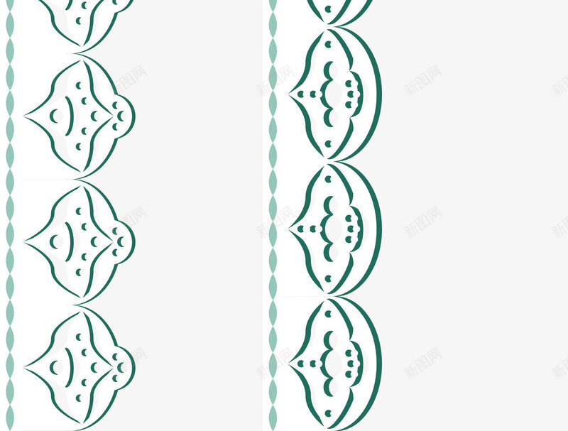 2款蕾丝边矢量图ai免抠素材_88icon https://88icon.com 数码印花 服装设计图案 蕾丝边 矢量图