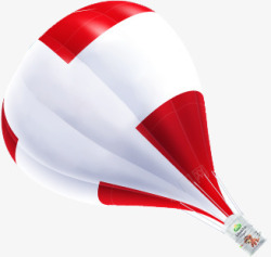 红白色彩卡通热气球素材