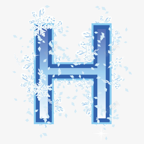 Hpng免抠素材_88icon https://88icon.com 冰块 字母 彩色 雪花