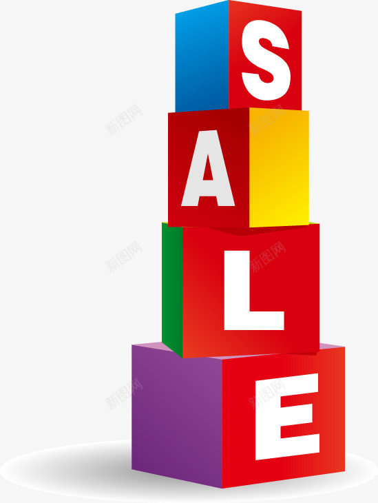 彩色方块销售标志png免抠素材_88icon https://88icon.com 彩色 方块 标志 销售