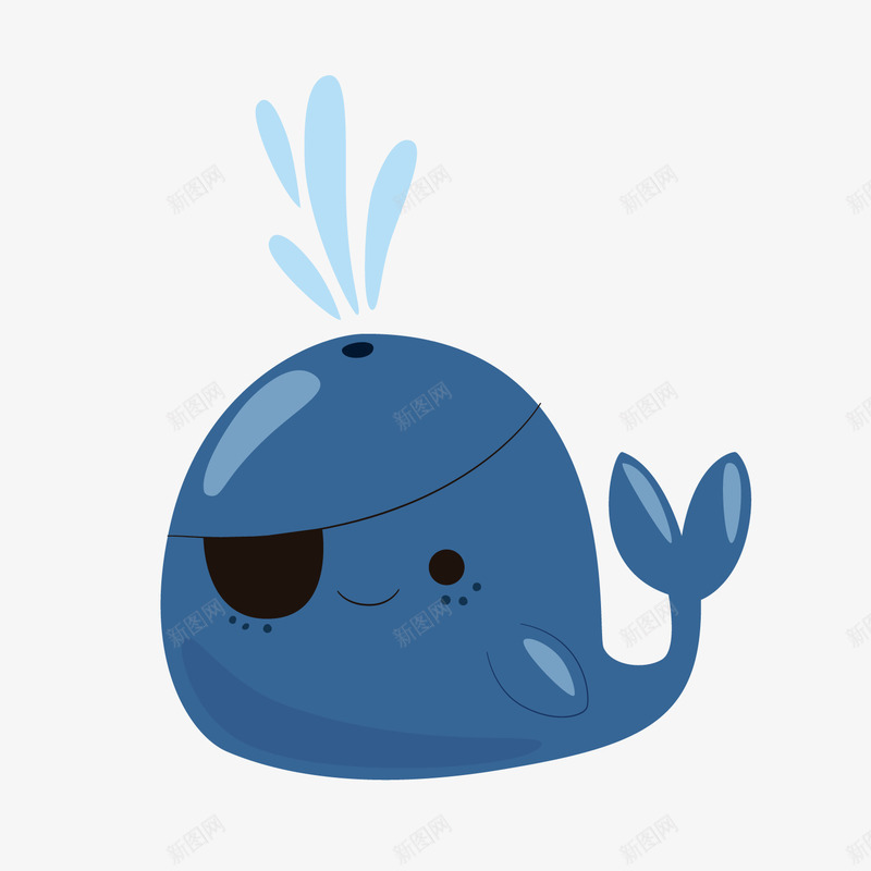 蓝色鲸鱼背景装饰png免抠素材_88icon https://88icon.com 卡通鲸鱼 海洋动物 背景装饰 蓝色鲸鱼