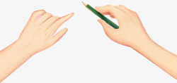 水彩铅笔书写手臂素材