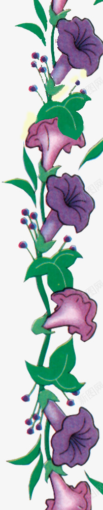 牵牛花边框纹理png免抠素材_88icon https://88icon.com 印花 墙纸 暗纹 花型边框纹理 花纹 花边 边框