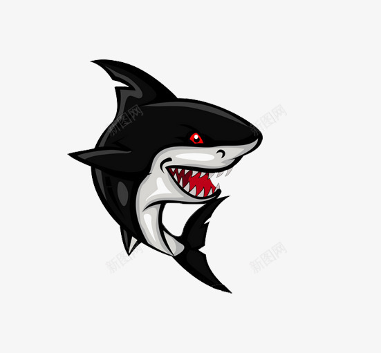 黑色的鲨鱼png免抠素材_88icon https://88icon.com 凶猛的鱼类图片 大型生物图片 手绘鲨鱼图片 海洋生物