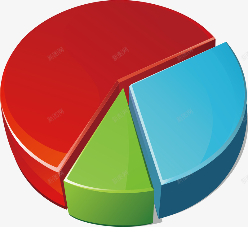 圆饼状矢量图ai免抠素材_88icon https://88icon.com 素材 红色 绿色 色彩 蓝色 矢量图