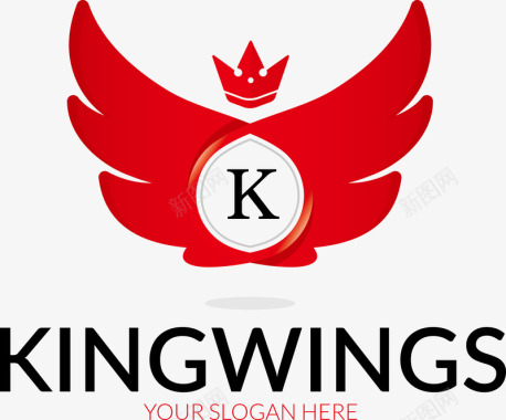 飞翔老鹰戴皇冠的老鹰logo图标图标