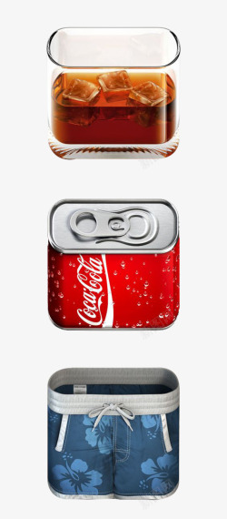 可乐罐子的变形素材