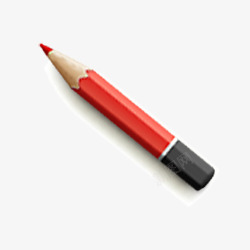 红色彩铅笔素材