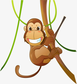 棕色猴子素材猴子矢量图高清图片