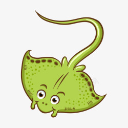 绿色鳐鱼素材