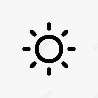 天闪耀太阳阳光天气好天气图标图标
