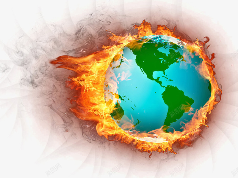 燃烧的地球png免抠素材_88icon https://88icon.com 地球 火焰 火焰围绕的地球 火焰地球 燃烧的地球 燃烧的火焰