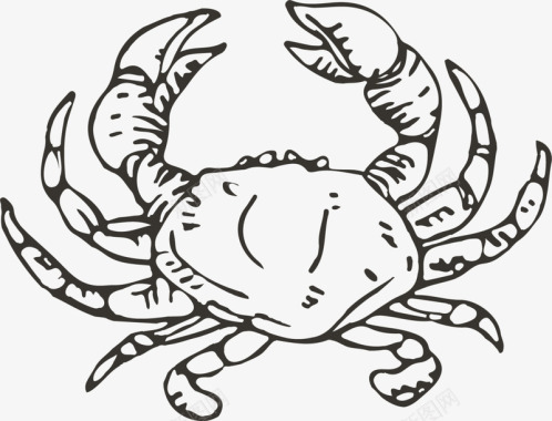 世界海洋日手绘螃蟹图标图标