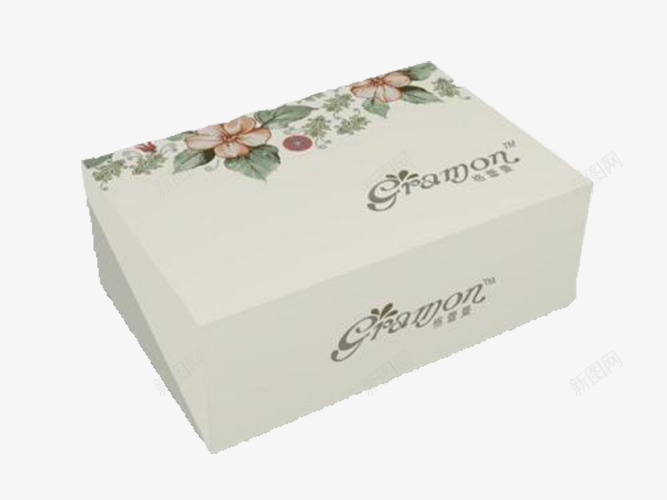白色花朵叶子鞋盒png免抠素材_88icon https://88icon.com 叶子 白色 盒子 简单 经典 花朵 藤蔓 设计 鞋盒包装设计