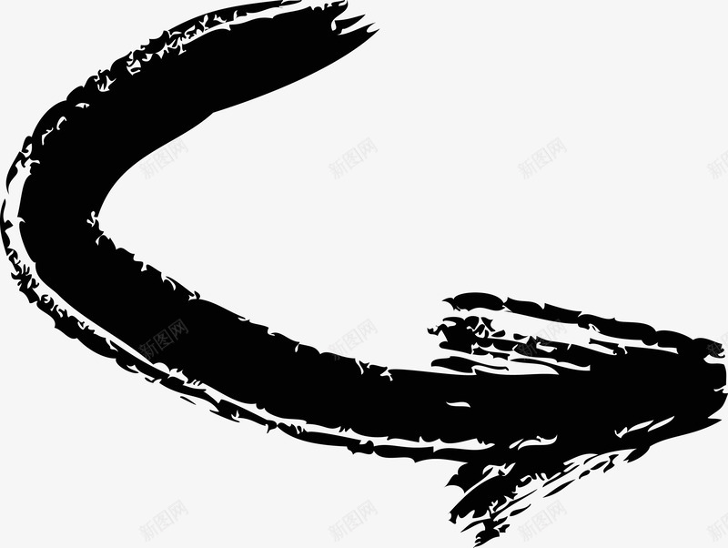 箭头笔刷png免抠素材_88icon https://88icon.com 手绘 手绘箭头 曲折线条 毛笔笔刷 矢量箭头 笔刷 笔刷箭头 箭头 线条 黑色
