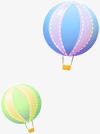 可爱色彩热气球素材
