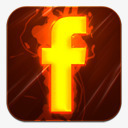 F火焰社交媒体图标图标