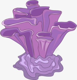 手绘紫色珊瑚素材