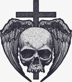 骷髅图案印花素材