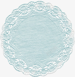 青色印花圆型杯垫素材