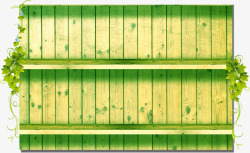 绿色木头框架素材
