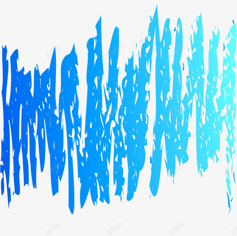 蓝色笔刷矢量图ai免抠素材_88icon https://88icon.com 墨印 矢量笔刷 蓝色笔刷 矢量图