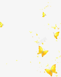金色蝴蝶中秋手绘素材
