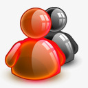 色彩斑斓的红黑MSN各种状态图标图标