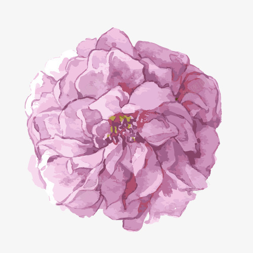 手绘紫色花朵png免抠素材_88icon https://88icon.com 一朵花 印花 底纹 手绘花 水彩花 紫色花朵 花