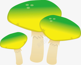 绿色蘑菇卡通图png免抠素材_88icon https://88icon.com 卡通蘑菇 红色蘑菇 绿色植物手绘效果 藤蔓矢量图