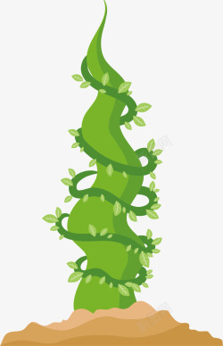 绿色藤蔓豆茎素材