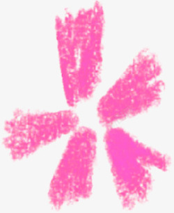 手绘粉色彩铅涂鸦素材