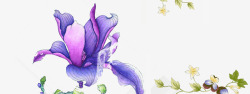 水墨手绘花朵背景素材