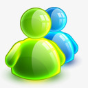 色彩柔和色彩斑斓的MSN各种状态图标用户群图标