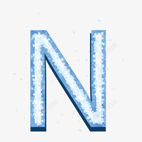 Npng免抠素材_88icon https://88icon.com 冰块 字母 彩色 雪花