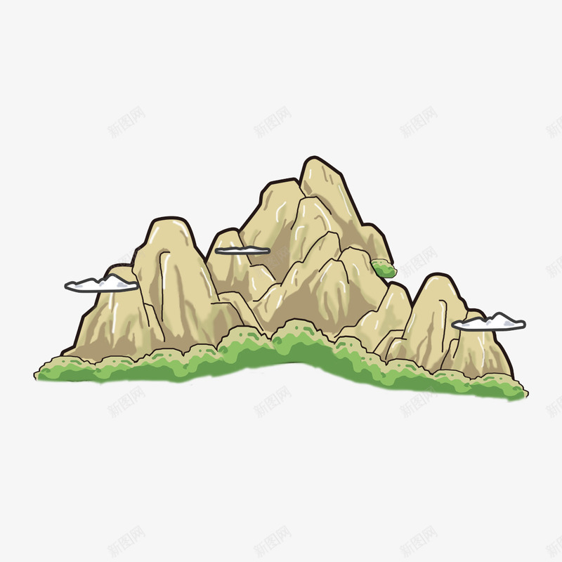 手绘地图中的假山绘画png免抠素材_88icon https://88icon.com 假山 地图 手绘地图中的假山绘画 绘画