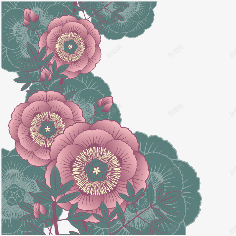 艺术复古花纹png免抠素材_88icon https://88icon.com 典雅花 印花 古典 图案 装饰