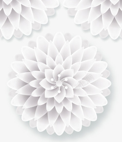 白色色彩块花朵图案素材