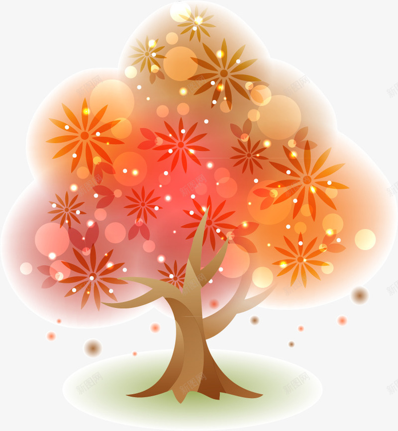 幻彩心形创意树png免抠素材_88icon https://88icon.com 幻彩心形创意树 想象树 手绘树木 梦幻 绚丽色彩 绿植