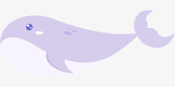 粉色简约手绘鲸鱼素材