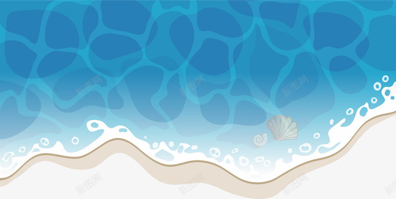 蓝色清新海洋装饰图案png免抠素材_88icon https://88icon.com 免抠PNG 海洋 清新 蓝色 装饰图案