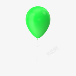 一只绿色气球素材
