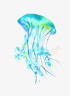 水母元素png免抠素材_88icon https://88icon.com 可爱 水母 海洋 生物 蓝色