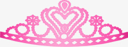 手绘粉色皇冠婚礼宣传素材