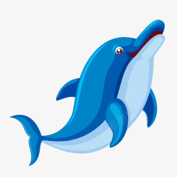 世界海洋蓝色海豚矢量图素材
