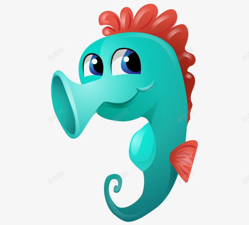 卡通手绘绿色可爱海马png免抠素材_88icon https://88icon.com 卡通的海洋生物 可爱的海马 手绘的海马 绿色的海马