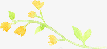 水彩黄绿色花朵藤蔓背景png免抠素材_88icon https://88icon.com 水彩 背景 花朵 藤蔓 黄绿色