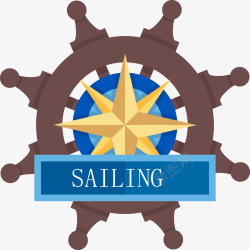 海洋标签航海徽章高清图片