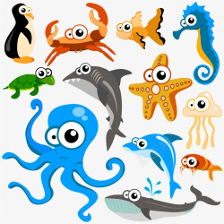 海底世界海洋鱼卡通素材